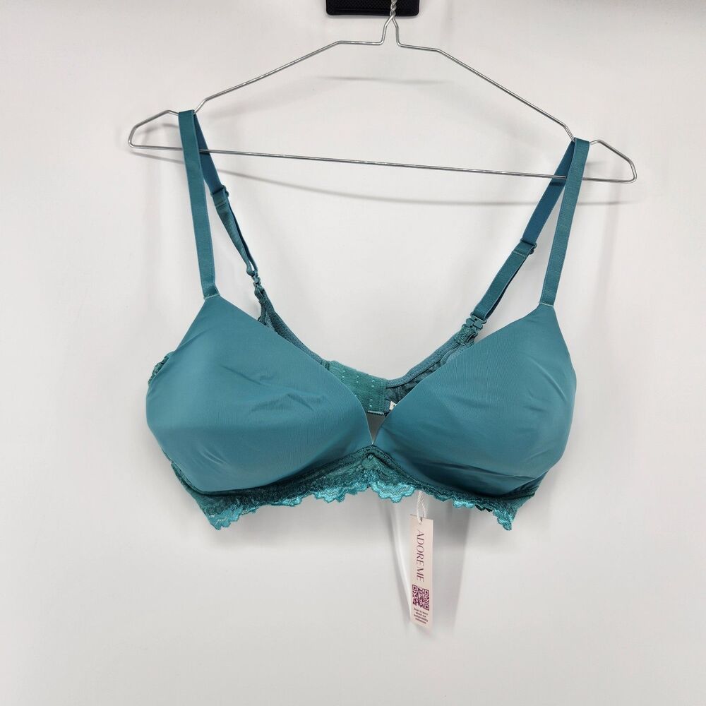 Adore Me Women's 34D Teal Jainey Plunge Bra NWT